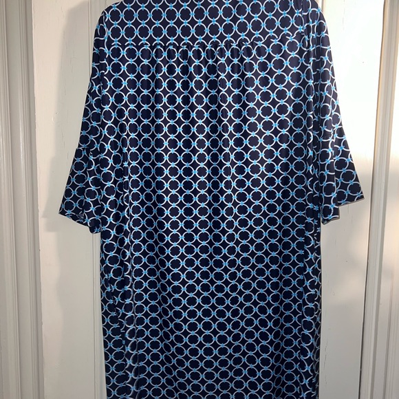 Jude Connally Dress size M, Kerry cut, navy circle geo print - Picture 3 of 4